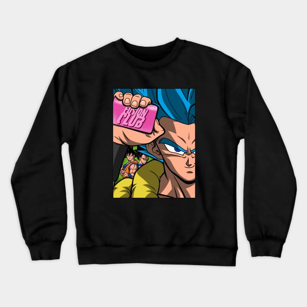 Fusion Club Japanese Superhero Anime Manga 90's Movie Parody Crewneck Sweatshirt by BoggsNicolas